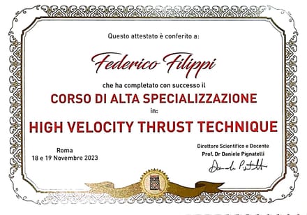 Attestato HVTT — Corso di Alta Specializzazione
