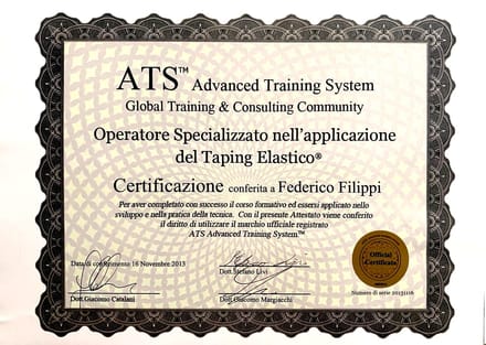 Attestato Taping Elastico — Operatore Specializzato
